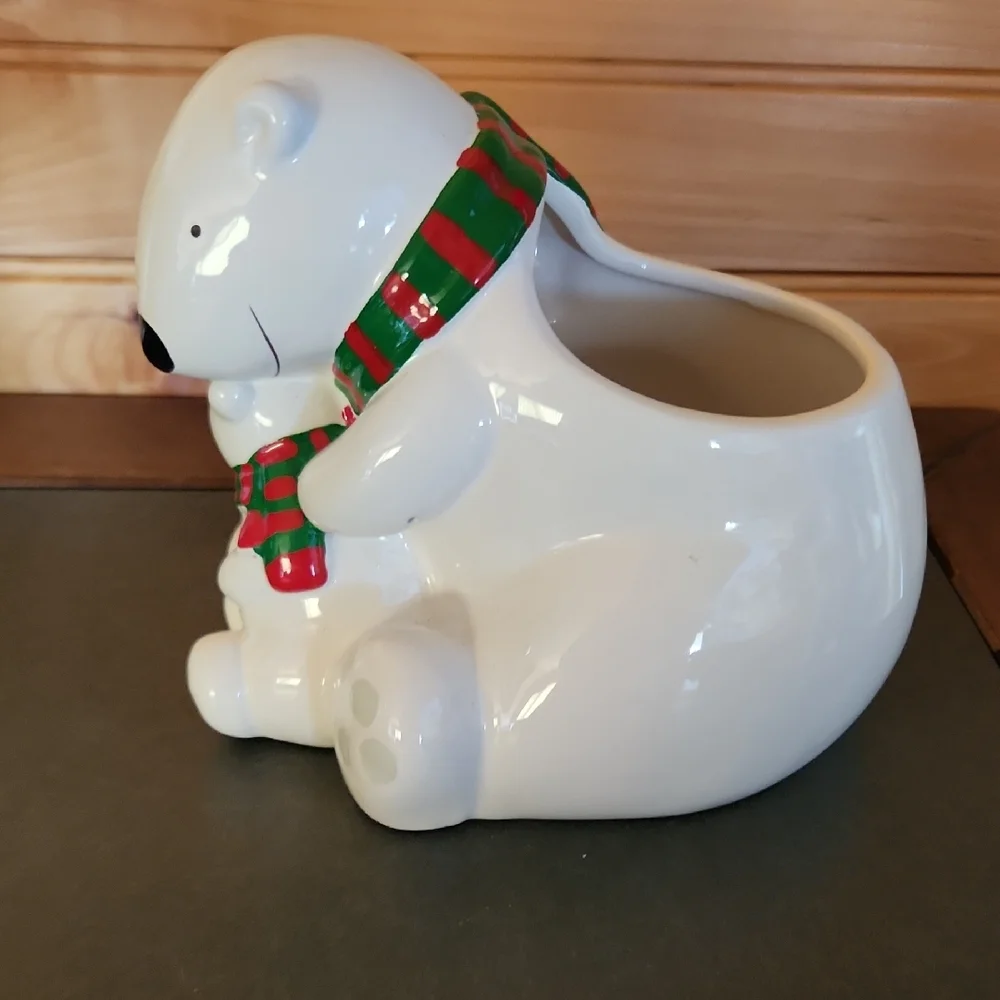 Vintage Telaflira Coca Cola Polar Bear Planter